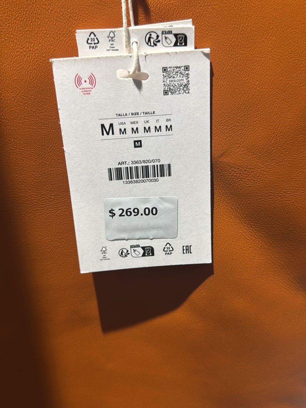 Zara ft Benito Antonio Bad Bunny Leather Tote in Cognac Brown Limited Edition - Picture 5 of 11